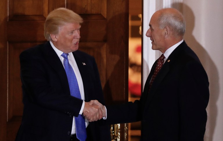 President-elect Trump's reported selection of retired Marine Gen. John Kelly to be secretary of homeland security brings the number of former generals on his national security team to three. (AP Photo/Carolyn Kaster)