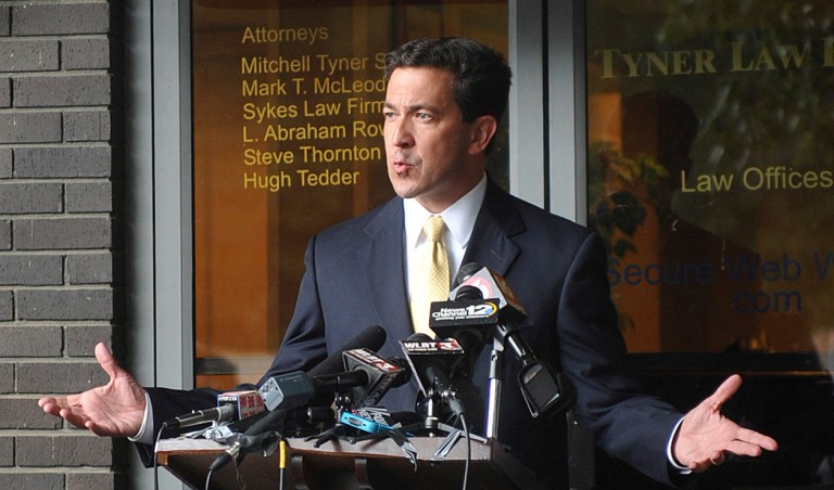 enatorial candidate Chris McDaniel talks about his election challenge Monday, Aug. 4, 2014 during a news conference at the Tyner Law Firm in Jackson, Miss. (AP Photo/The Clarion-Ledger, Rick Guy)