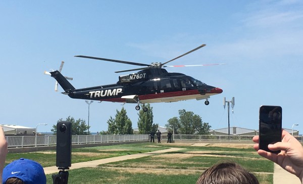 Cable news mocked for breathless coverage of Trump’s chopper