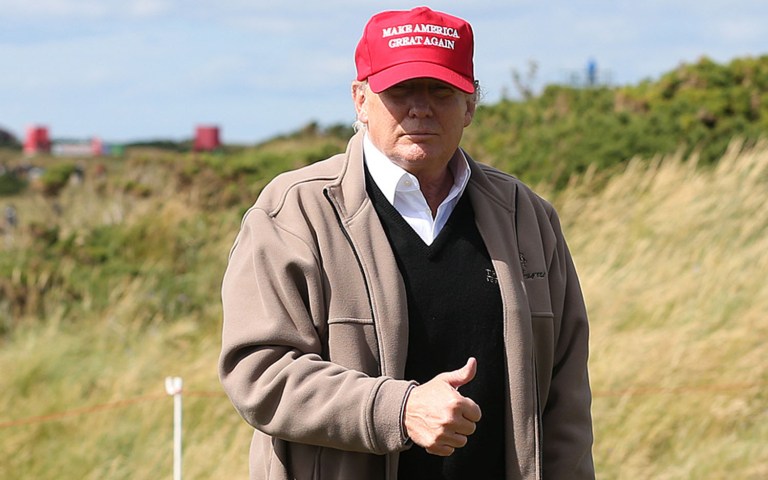 In a survey from the pro-fossil fuel industry American Energy Alliance, Trump said he supports the government's mandate to put increasing amounts of ethanol in gasoline, called the Renewable Fuel Standard, left the question of environmental subsidies up to Congress and believes the federal government should set up a shared governance structure with states on federal lands. (AP Photo/Scott Heppell, File)
