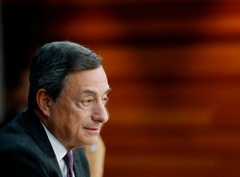 President of European Central Bank Mario Draghi talks during a news conference in Frankfurt, Germany, Thursday,  Sept. 4, 2014, following a meeting of the ECB governing council. The European Central Bank has cut its interest rates and announced a new stimulus program that involves buying financial assets, a bid to salvage a weak economic recovery. (AP Photo/Michael Probst)
