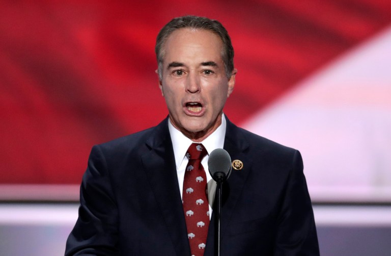 Rep. Chris Collins, R-NY., said he isn't worried that the conservative Heritage Action plans to run ads over the two-week recess in moderate districts targeting lawmakers who opposed an Obamacare repeal bill. (AP Photo/J. Scott Applewhite)
