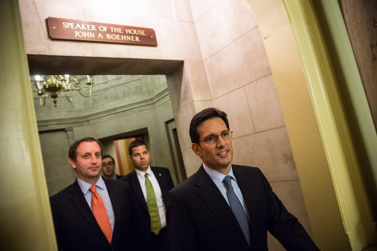 House Majority Leader Eric Cantor, R-Va., callled for Kathleen Sebelius to testify before Congress Thursday at a hearing on problems related to implementation of the new law. (Andrew Burton/Getty Images)