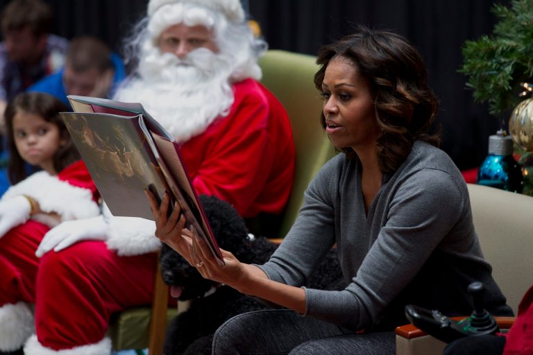 First lady brings holiday cheer to sick kids