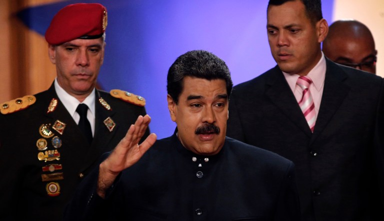 President Trump hit out at Venezuela's President Nicolas Maduro and the Venezuelan regime. In his speech to the U.N. on Tuesday, Trump said all countries must confront the crisis in Venezuela. (AP Photo/Ariana Cubillos)