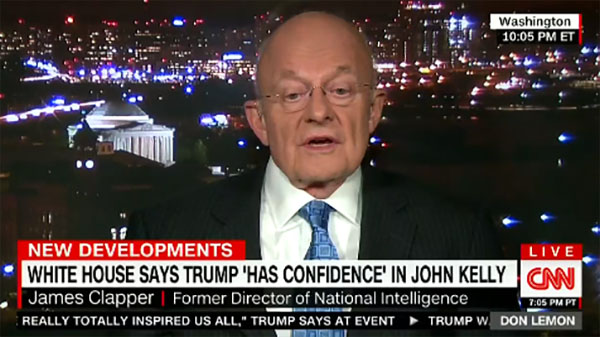 James Clapper: John Kelly ‘somewhat reminiscent of Mike Flynn’
