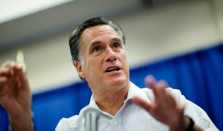 Romney's indignant response on Twitter to Trump's behavior came a full day after Trump's controversial answer. (AP Photo/David Goldman/File)