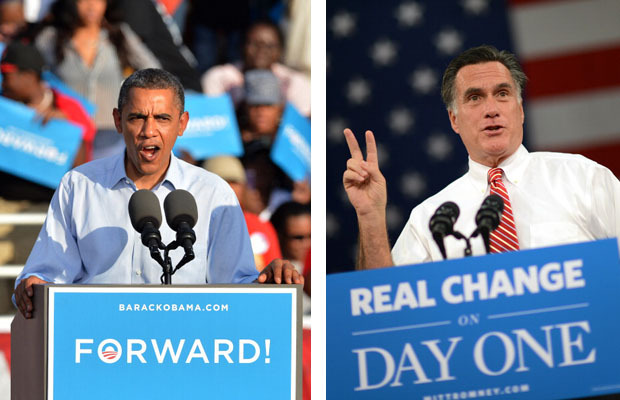 President Barack Obama (left) and Republican presidential candidate Mitt Romney (Getty Images)