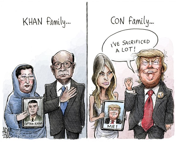 Editorial cartoon: Khans vs. Cons