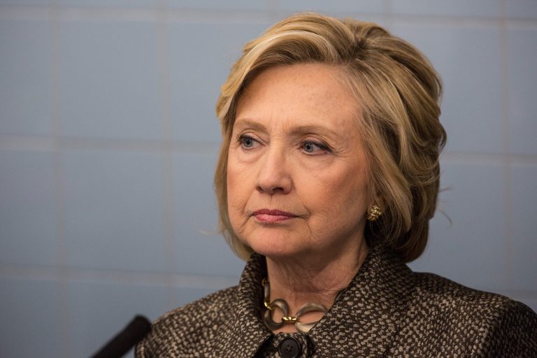 In a new report, Pew Research Center said that former Secretary of State Hillary Clinton's rating crossed the 50 percent mark this month. (Getty Images)