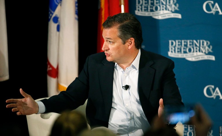 For an event billed as a town hall meeting, it was more like a controlled forum designed to elicit an audience of military veterans with questions that relate to the unique issues they face. (Rose Baca/The Dallas Morning News via AP)