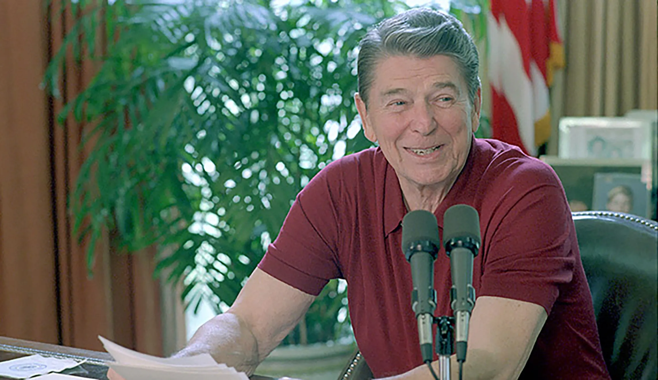 "Ronald Reagan never took his jacket off in the Oval Office in eight years."
