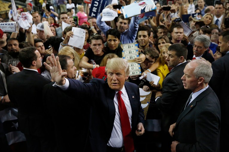 Republican presidential candidate Donald Trump wins the Kentucky caucus. (AP Photo/Brynn Anderson)