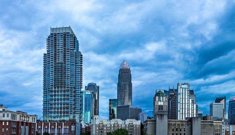 The Charlotte skyline. 