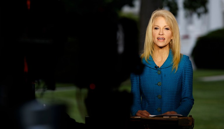 Kellyanne Conway, senior adviser to President Trump, faced backlash last year after she told Chuck Todd of NBC's 