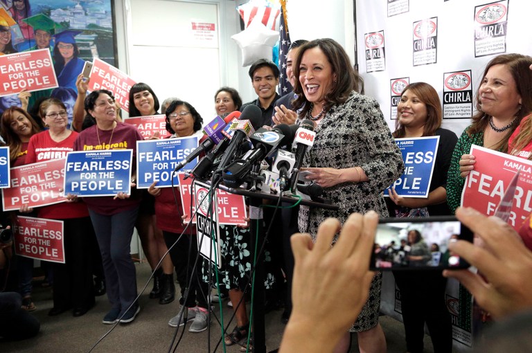 This year, the Senate runoff in California was between two Democrats. So all 8.5 million votes in that state's Senate race went to Democrats. (AP Photo)