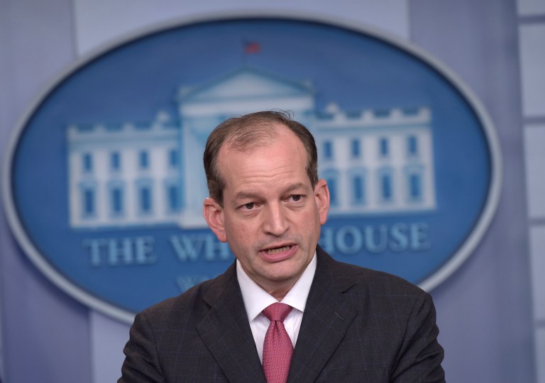 Administration should not undermine the role of Congress in making laws, Alexander Acosta said. (AP Photo/Susan Walsh)