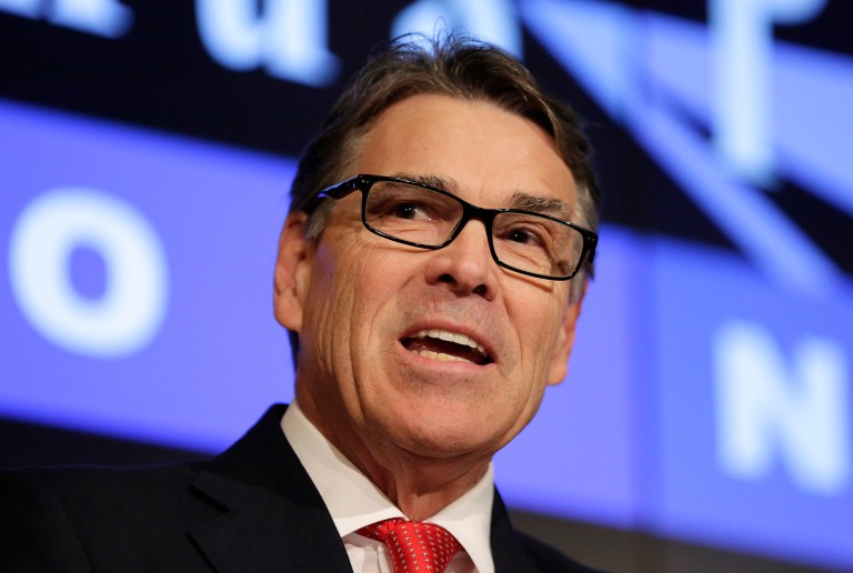 Former Texas Gov. Rick Perry predicted that Donald Trump could carry more than 35 states in the November election. (AP Photo/Eric Gay)