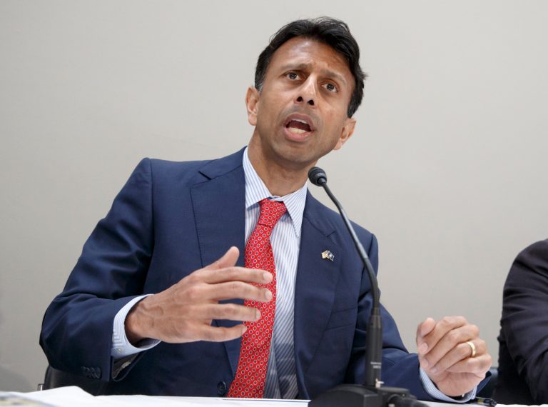 Louisiana Gov. Bobby Jindal questioned the President Obama's qualifications as commander in chief while, implicitly, pushing his own. (AP Photo)