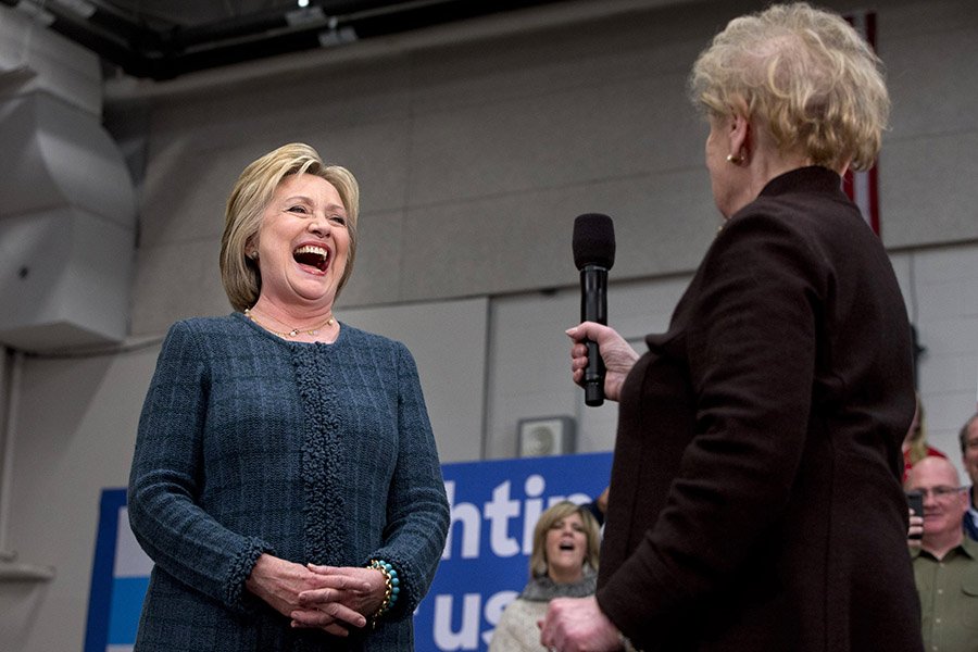 No offense, Clinton tells female Bernie backers
