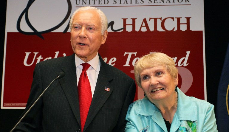 Sen. Orrin Hatch, R-Utah, reiterated Friday that he still plans on running for re-election in 2018, but said his wife Elaine's unease is giving him 