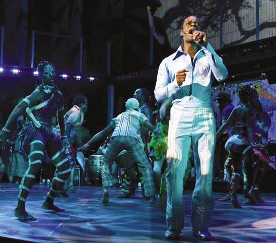 Sahr Ngaujah plays Fela Kuti, the Nigerian music icon, in The Shakespeare Theatre Company production of 
