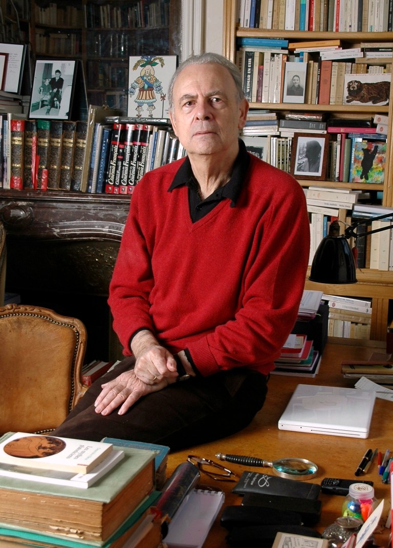 In this undated photo provided by publisher Gallimard, French novelist Patrick Modiano poses for a photograph. Patrick Modiano of France has won the 2014 Nobel Prize for Literature. (AP Photo/Gallimard)