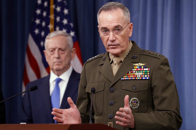 Dunford was originally appointed by President Barack Obama and served in the position since 2015. (AP Photo/Jacquelyn Martin)