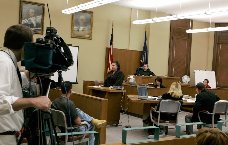 Lawmakers have reintroduced legislation that would require the Supreme Court's open proceedings to be televised. (AP Photo/Nati Harnik, Pool)