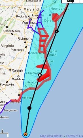 Irene update: We’re outside the cone