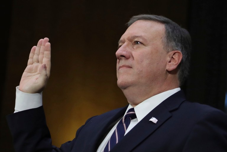 CIA Director-designate Rep. Michael Pompeo criticized Russian aggression and contradicted the incoming commander in chief on Moscow's role in fighting ISIS. (AP Photo/Manuel Balce Ceneta)