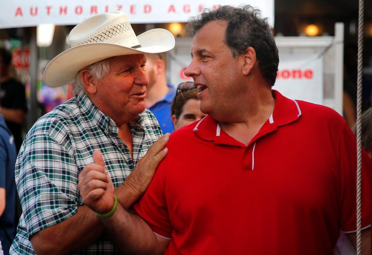 ChrisÂ Christie's position in national polls places him in danger of not making the next primetime GOP presidential debate.Â (AP Photo)Â 