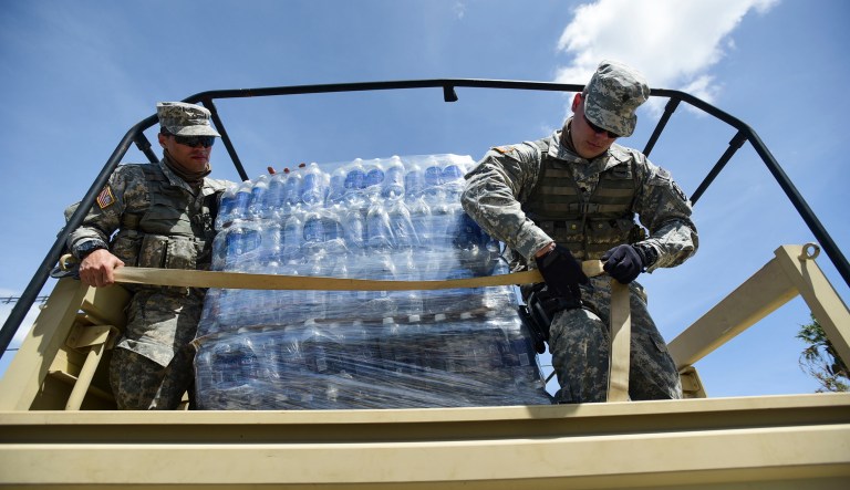 Mattis told Sen. Blumenthal that the department has pulled out all the stops to help U.S. citizens on the island. (AP Photo/Carlos Giusti)