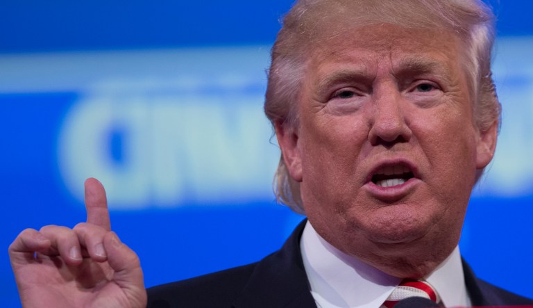 Trump also cast blame for the test on China for not being able to contain North Korea, and chided South Korea for wanting to talk diplomatically with the North. (AP Photo/Evan Vucci)