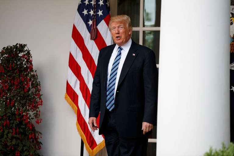 President Trump hopes to help the Israelis and Palestinians end their long-standing conflict. (AP Photo/Evan Vucci)