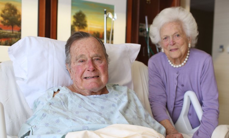 The former president has been hospitalized since last week after a case of pneumonia. (Screengrab/Twitter)
