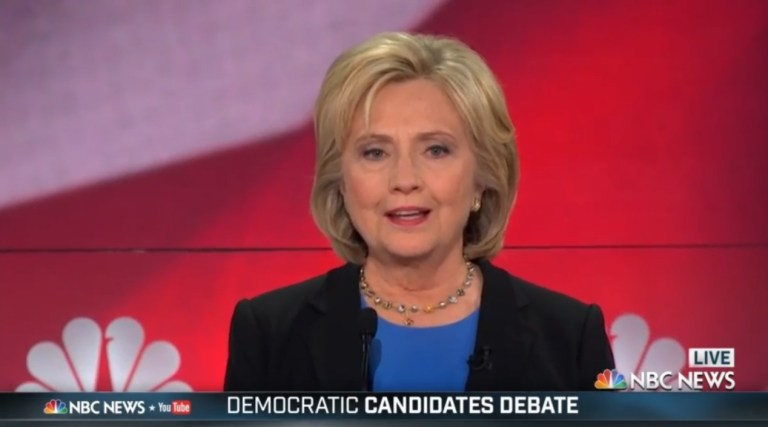 Clinton said she would ensure 