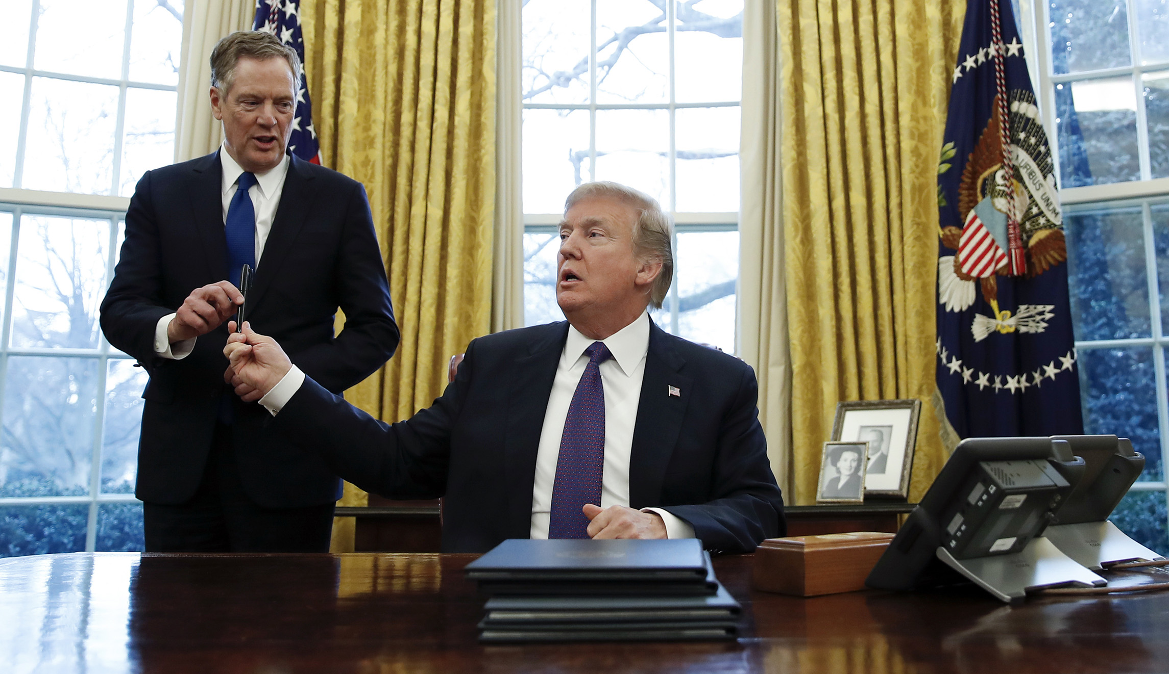 Trump vows ‘there won’t be a trade war’ after signing off on tariffs