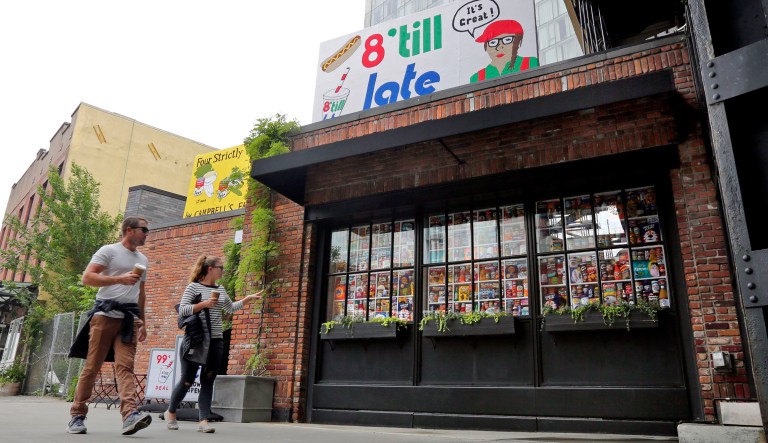 There's much blustering about how yet another Silicon Valley starts-up, Bodega, wants to drive actual bodegas out of business. Whiny talking points include claims that the little shops are the entry point to the American Dream for impoverished immigrants and how dare anyone create a vending machine to put them out of business? (AP Photo/Richard Drew)