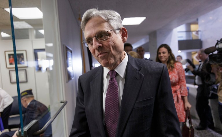 President Obama gave a shout out to his failed Supreme Court nominee, Merrick Garland, at a Hanukkah reception Wednesday evening. (AP Photo/J. Scott Applewhite, File)