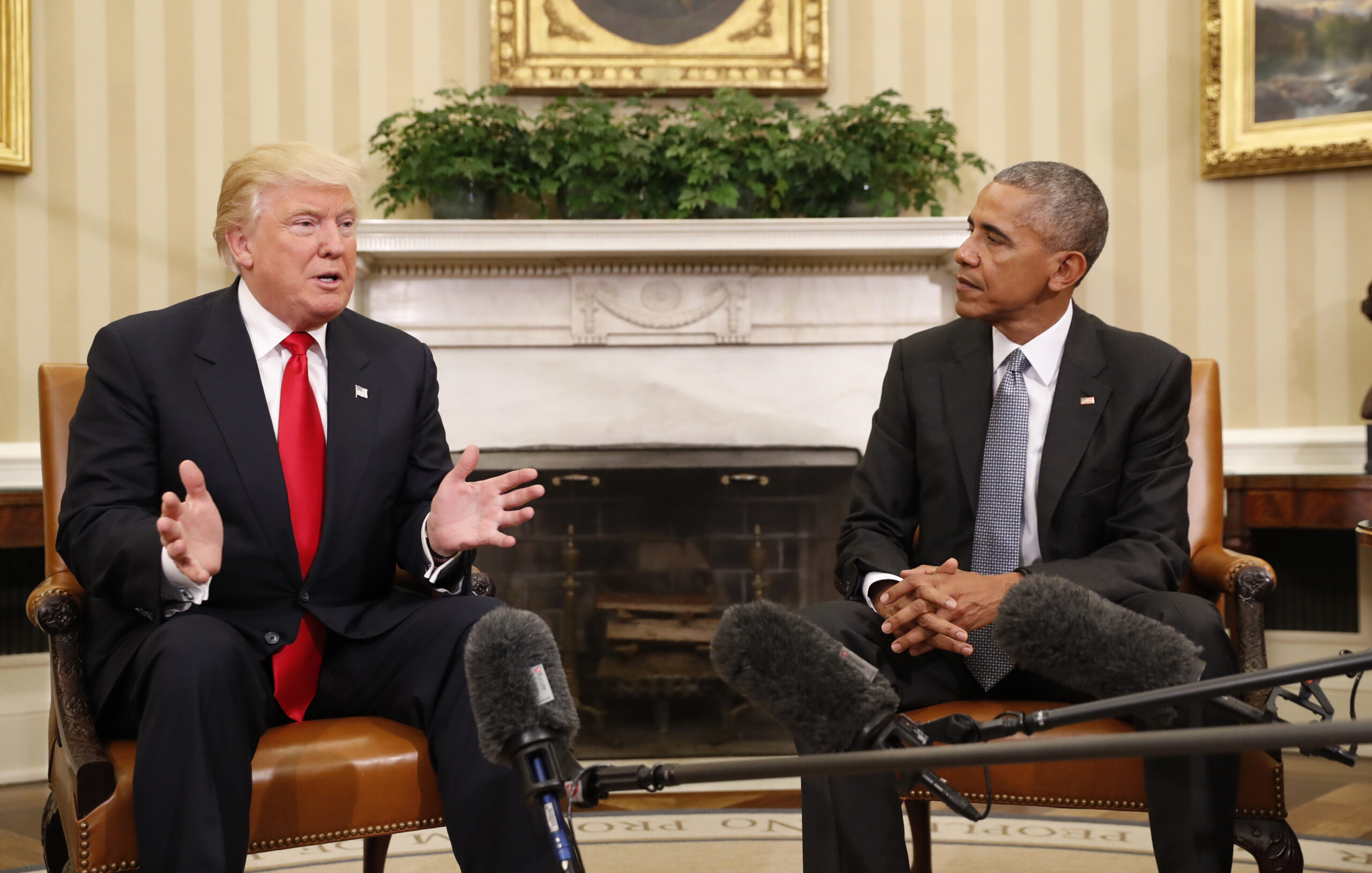 On President’s Day, Trump hits Obama yet again
