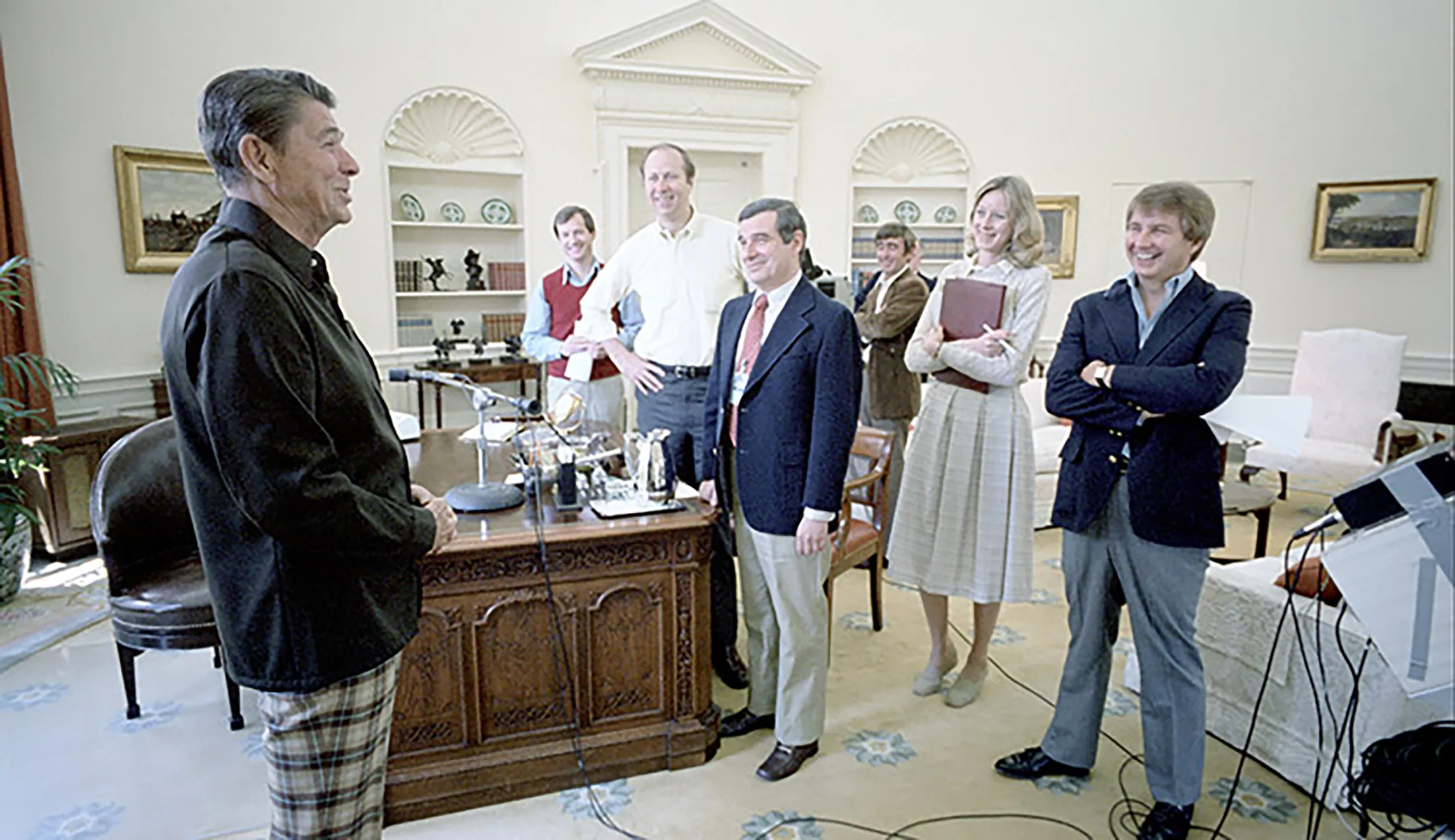 "Ronald Reagan never took his jacket off in the Oval Office in eight years."