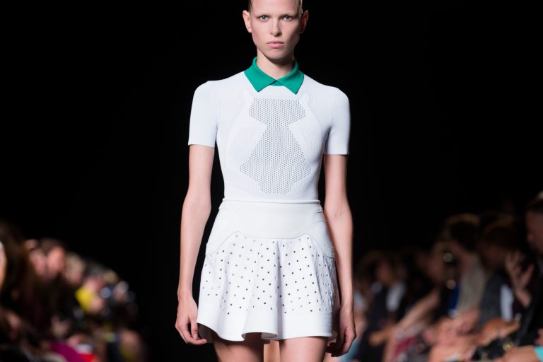 The Alexander Wang Spring 2015 collection is modeled during Fashion Week, Saturday, Sept. 6, 2014, in New York. (AP Photo/John Minchillo)