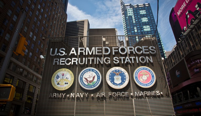 The Pentagon has said it will follow federal court orders requiring the start of recruiting next month, but the Justice Department is waging a last-minute legal challenge. (AP Photo/Bebeto Matthews)