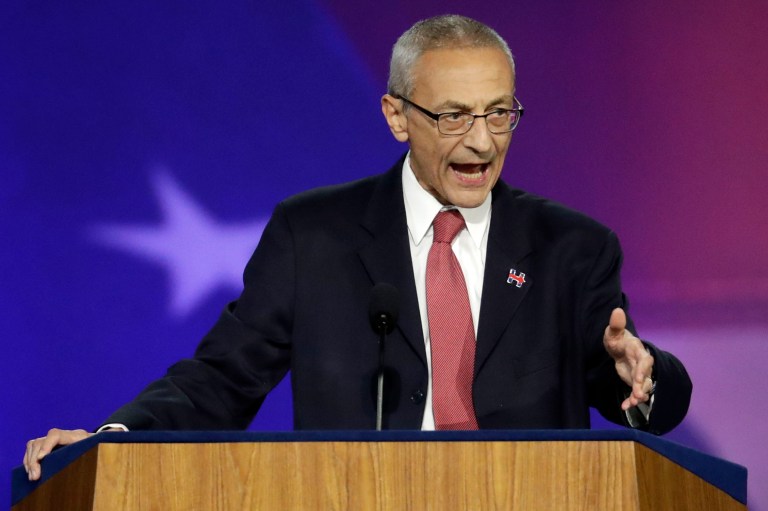 The Podesta Group, a firm co-founded by former Hillary Clinton campaign chairman John Podesta, above, performs public relations services for an arm of the Saudi government. (AP Photo/Patrick Semansky)