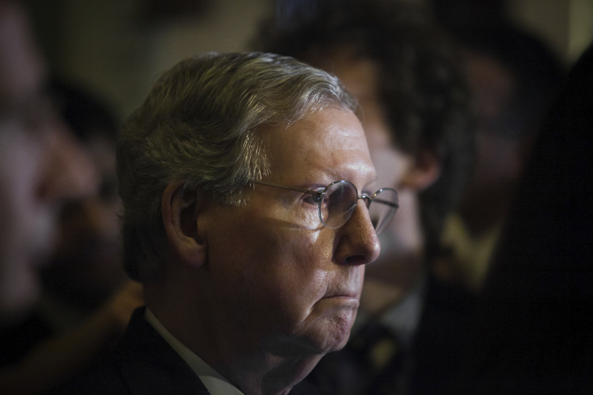 Mitch McConnell bemoans the partisanship that has paralyzed the Senate