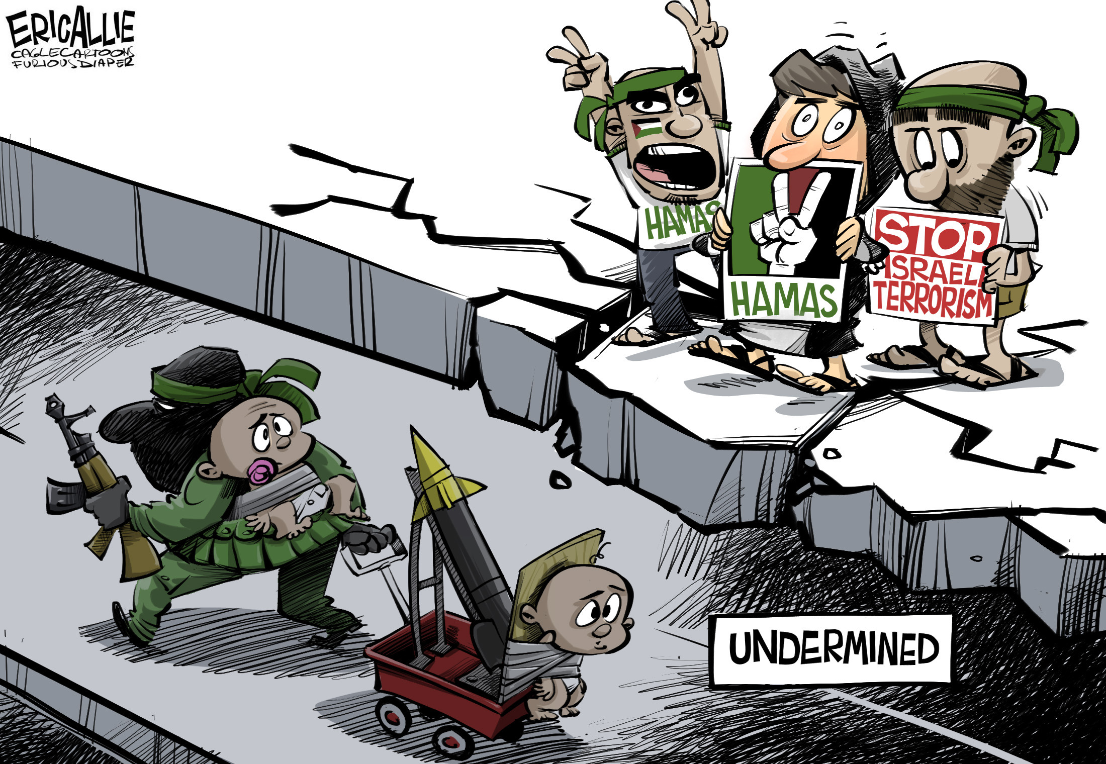 Editorial cartoon: Undermined