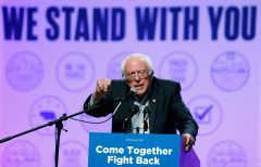 Campaigning for anti-abortion Democrat, Bernie Sanders shifts progressive movement away from social issues