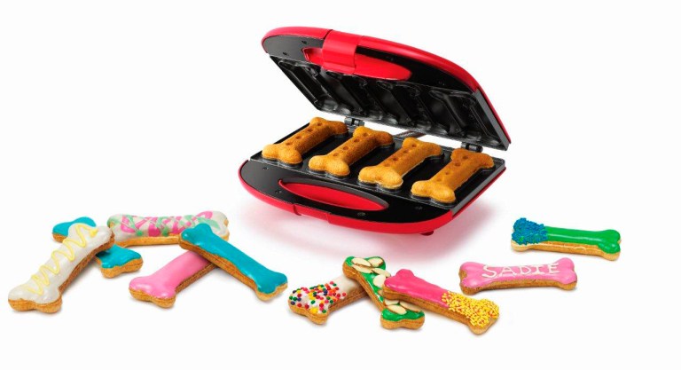   This undated photo provided by PetSmart shows a Sunbeam Holiday Dog Treat Maker, available at PetSmart Inc. stores. A holiday present for Fido or Fluffy used to be an extra table scrap or a new squeeze toy. But as with gifts for their human counterparts, pet presents are becoming increasingly high-tech. (AP Photo/PetSmart)  