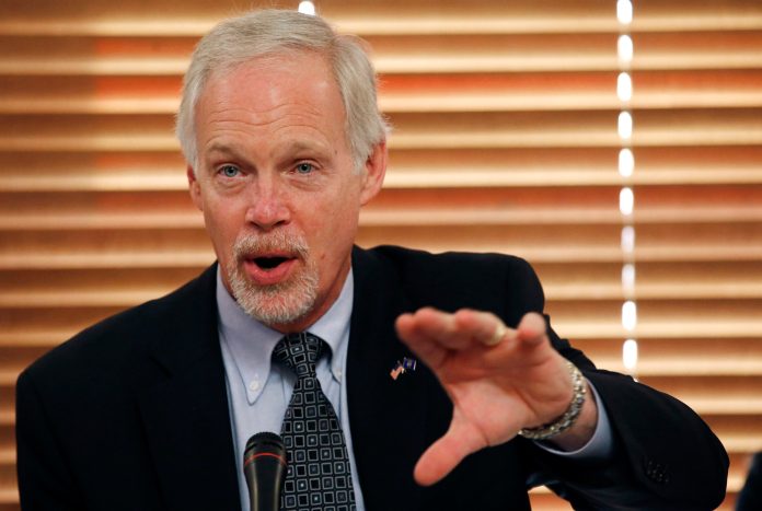 Sen. Ron Johnson said, "What I've been suggesting is, assemble a coalition of the willing, like George H.W. Bush did in the first Gulf War." (AP Photo/Ross D. Franklin)